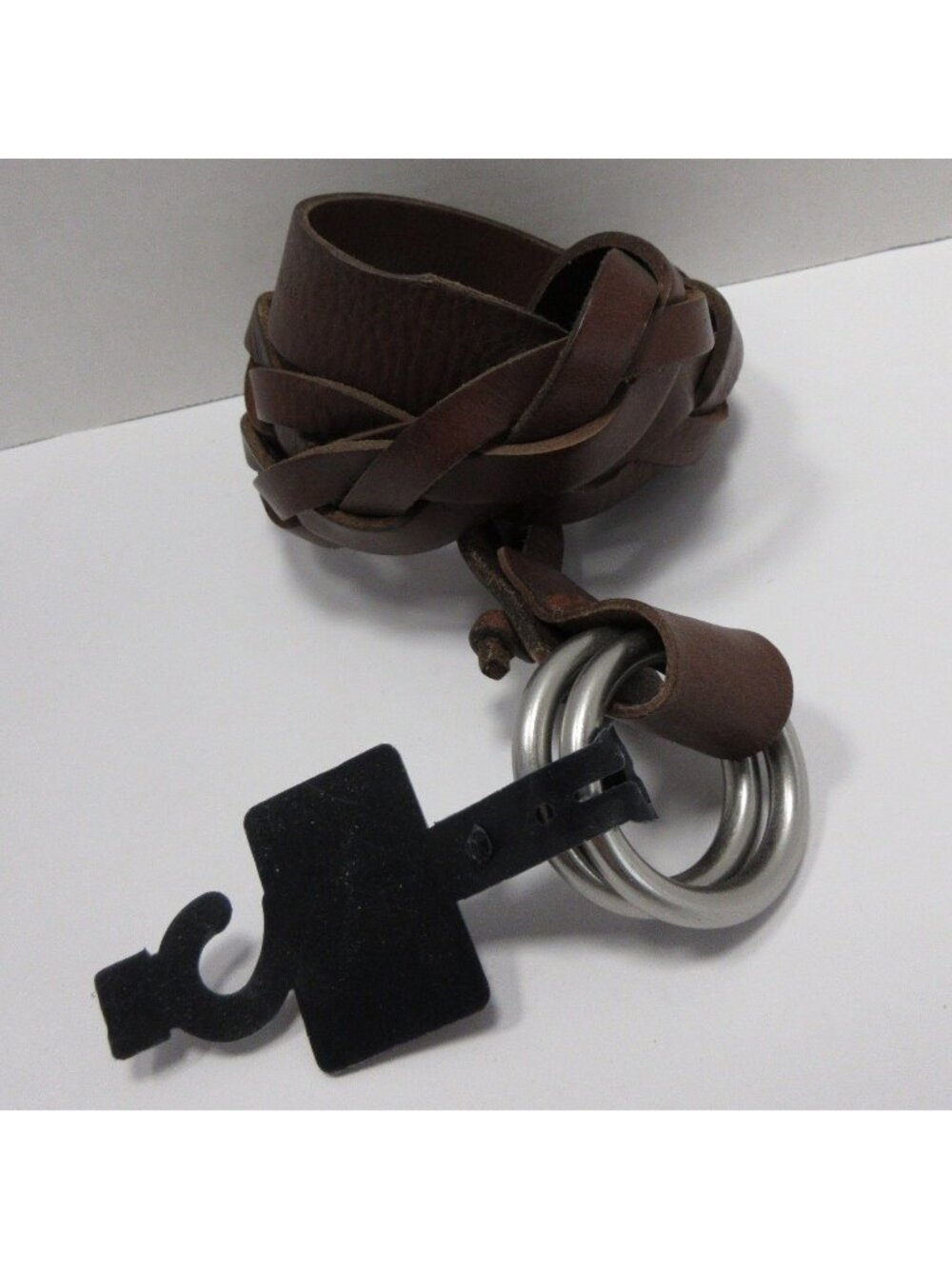 Polo Ralph Lauren Belt XL Leather Braided Double O Ring Pony Classic